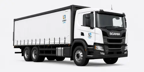 Curtainsider truck for palletised freight with side loading