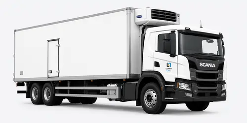 Refrigerated truck for chilled and frozen food delivery